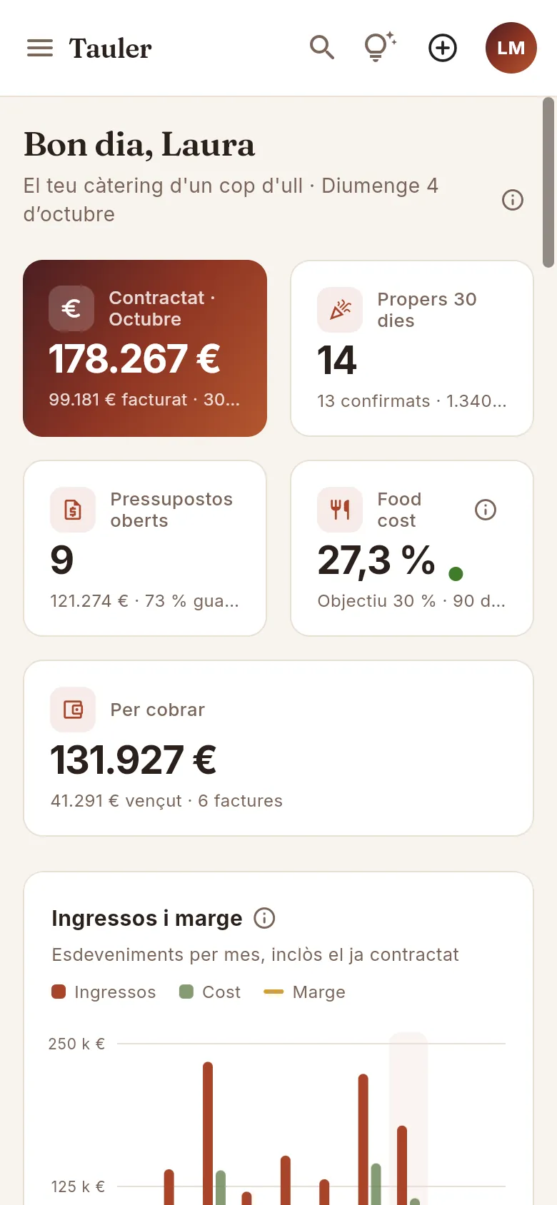 El Tauler en un mòbil.