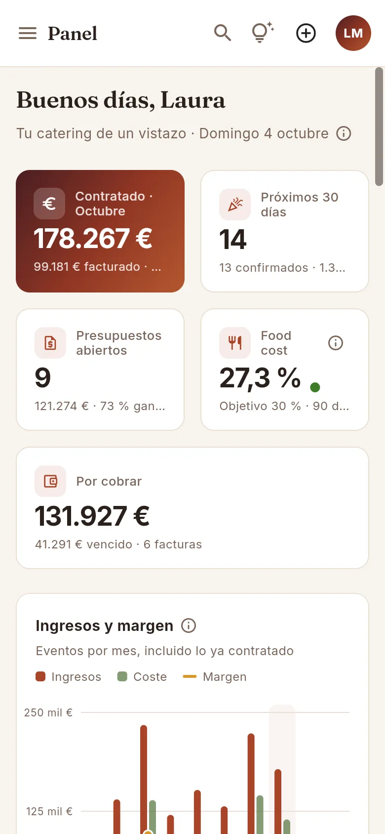 El Panel en un móvil.